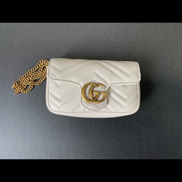Authentic Gucci super mini Marmont white - Picture 1 of 8